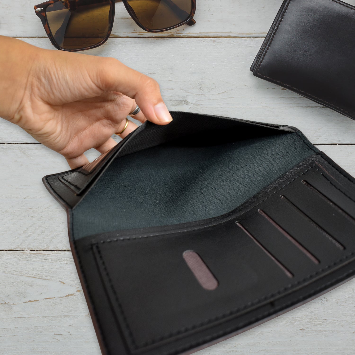 Premium Multi-compartment Travel Document Holder And Card Organizer Wallet (1 Pc) Premium Multi-compartment Travel Document Holder And Card Organizer Wallet (1 Pc)